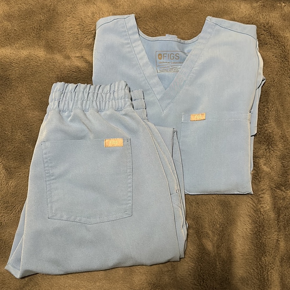 Figs Catarina/Zamora High Rise Ceil Blue Set